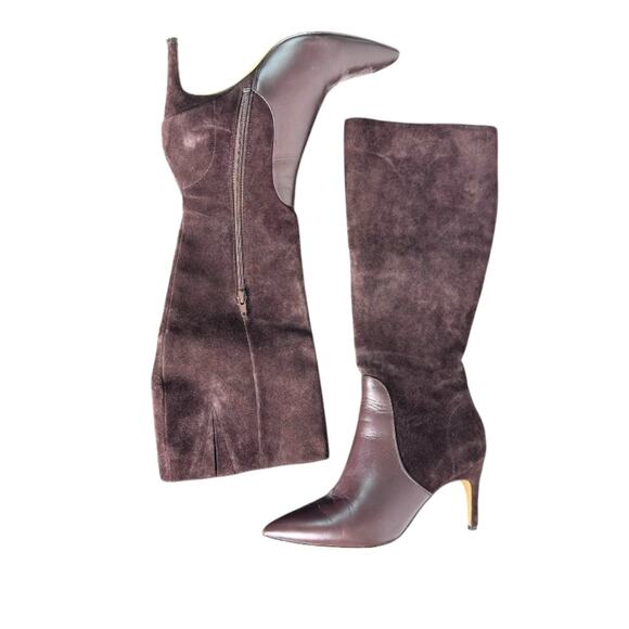 Charles By Charles David Shoes - Charles David Leather & Suede Stiletto Tall Boot